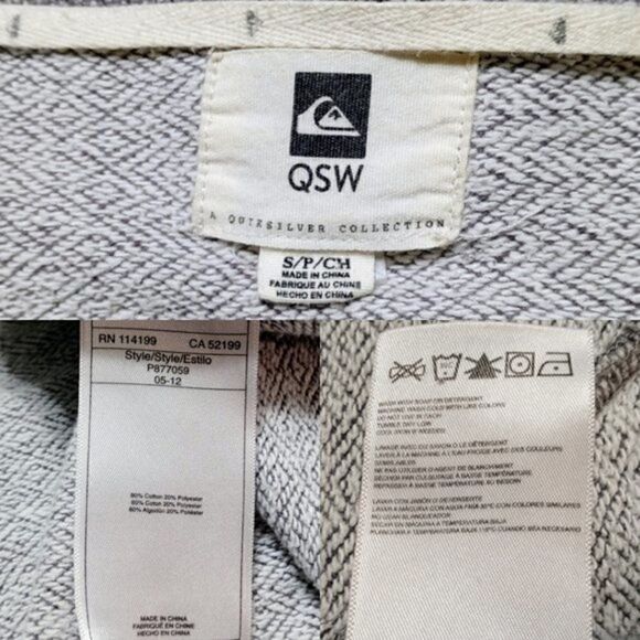 Quiksilver Diagonal Knit Draped Cardigan Gray Small - Picture 11 of 12